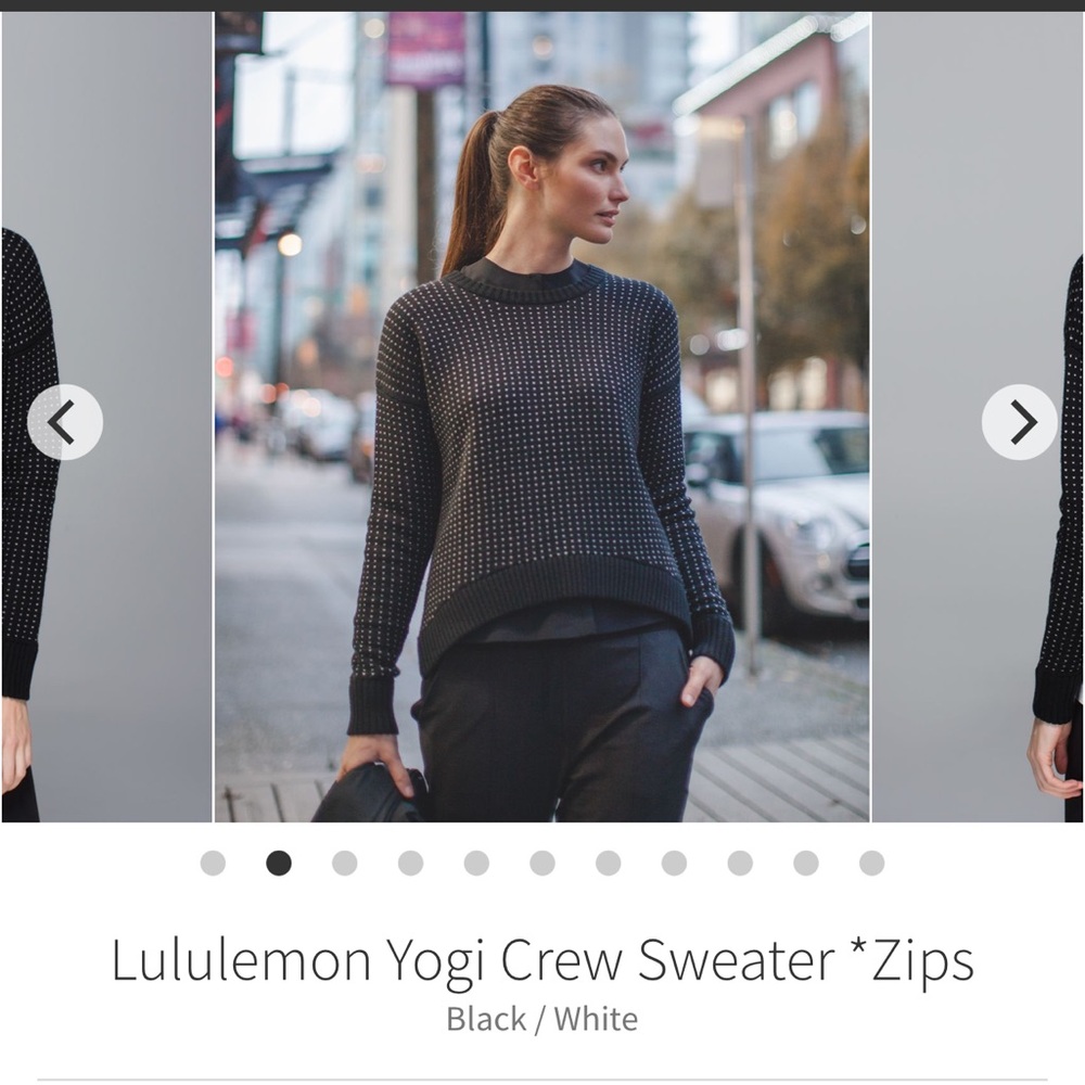 Lululemon Yogi Crew Sweater w/ Side Zips and Thumb Holes 100% Merino Wool - Picture 3 of 10
